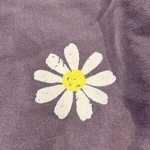 Purple Sweater with Daisy Print